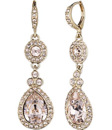 givenchy earrings cz cross|Givenchy crystal earrings.